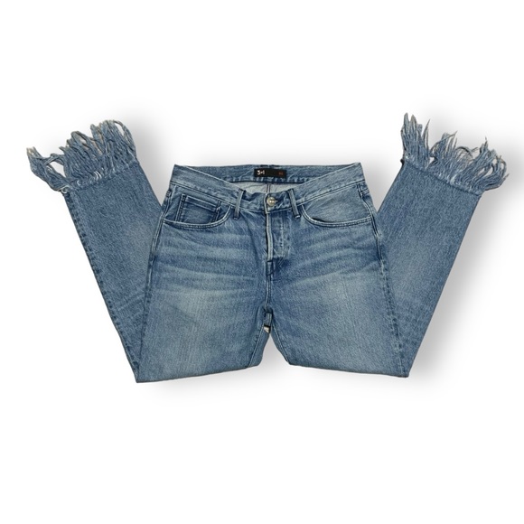 Revolve 3x1 NYC Frayed Hem Cropped Button Fly Stella Jeans Women’s Size 27 - Picture 4 of 8